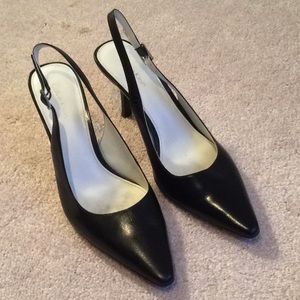 Calvin Klein black slingbacks